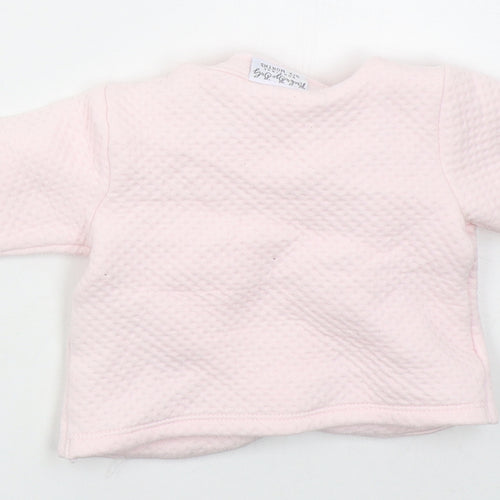 Rockabye-Baby Girls Pink  Polyester Cardigan Jumper Size 0-3 Months  Button