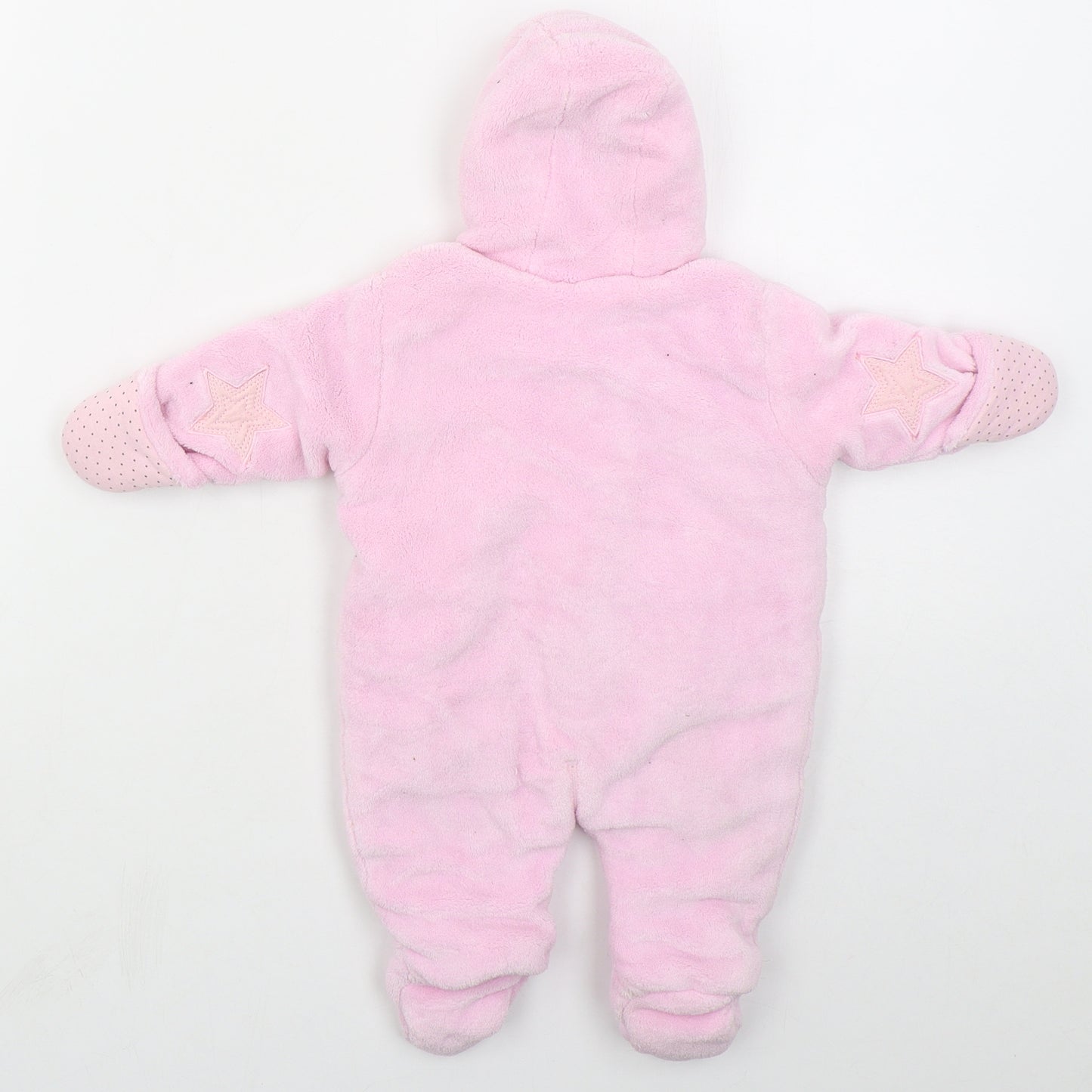 Bebe Bonto Girls Pink  Polyester Coverall One-Piece Size Newborn  Zip