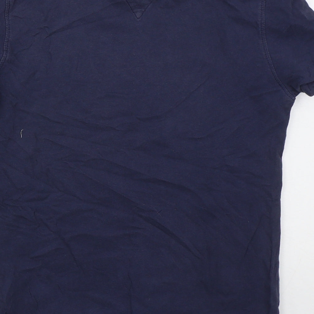Tommy Hilfiger Boys Blue  Cotton Basic T-Shirt Size 10 Years Crew Neck Pullover