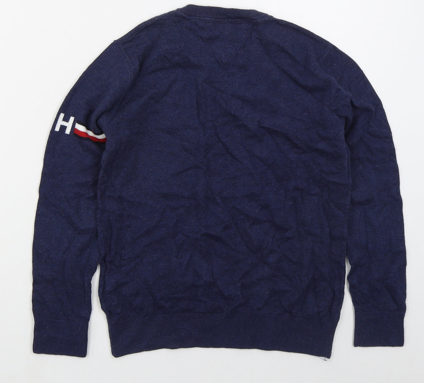 Tommy Hilfiger Boys Blue Crew Neck  Cotton Pullover Jumper Size 10 Years  Pullover