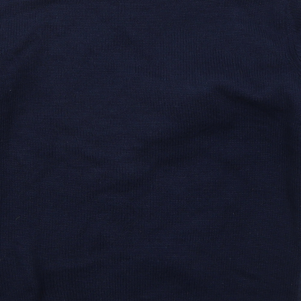 Dunnes Boys Blue Crew Neck  Acrylic Pullover Jumper Size 10-11 Years  Pullover - Santa Claus