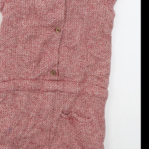 Zara Girls Red  Viscose Jumpsuit One-Piece Size 3-4 Years  Button