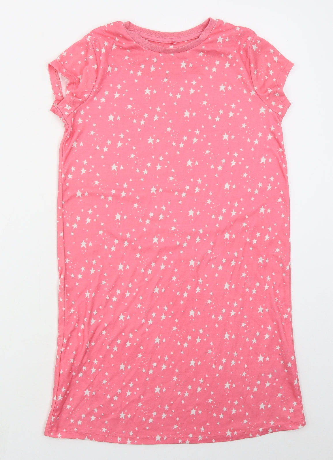 George Girls Pink Solid Polyester Top Dress Size 9-10 Years  Pullover - Stars