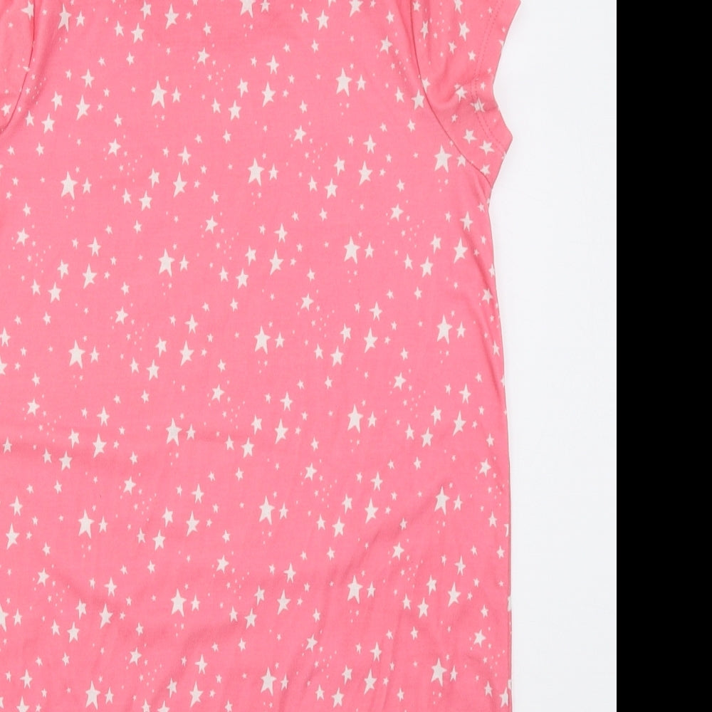 George Girls Pink Solid Polyester Top Dress Size 9-10 Years  Pullover - Stars