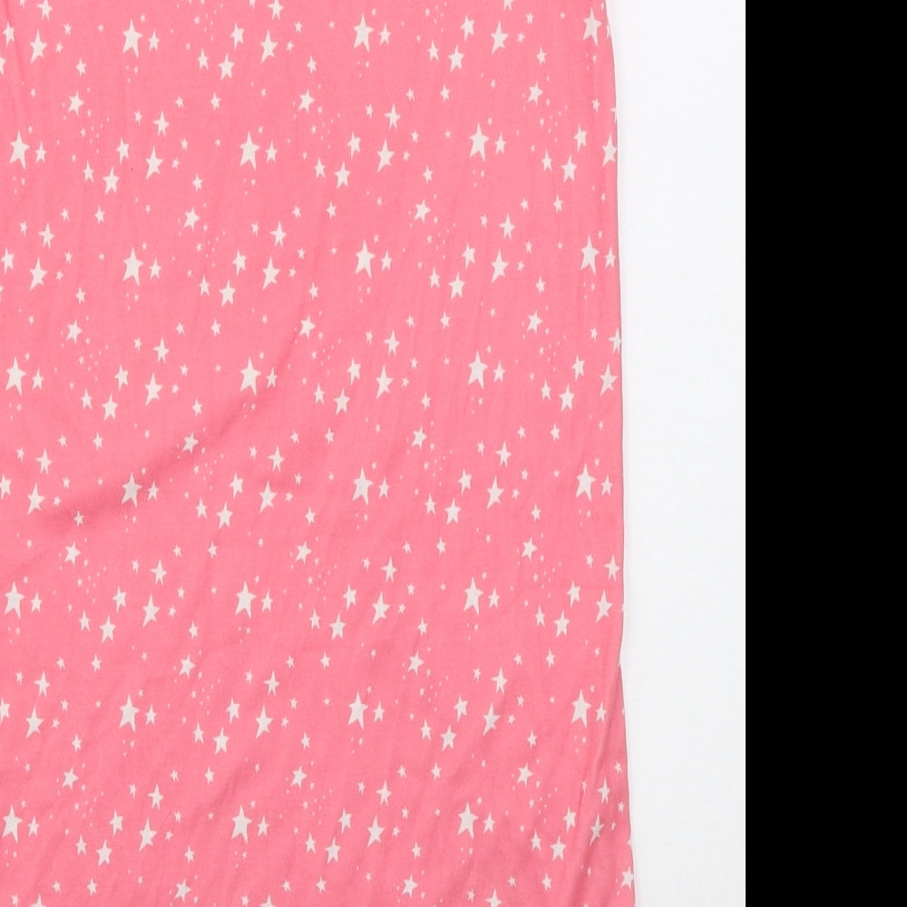 George Girls Pink Solid Polyester Top Dress Size 9-10 Years  Pullover - Stars
