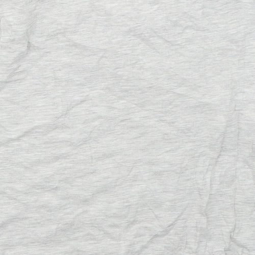 Pep&co Girls Grey  Cotton Cropped T-Shirt Size 9-10 Years Crew Neck Pullover - Unicorn Hair Don't Care