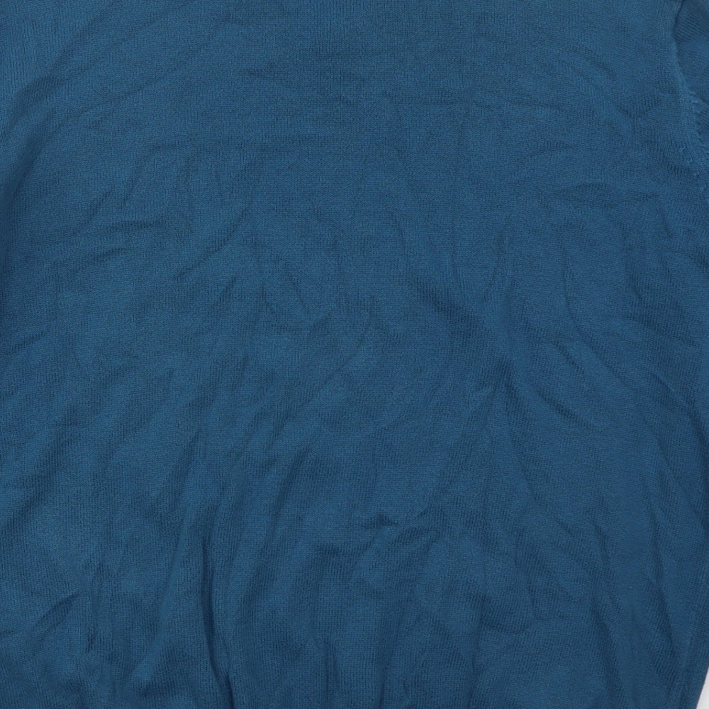 Dunnes Mens Blue V-Neck  Cotton Pullover Jumper Size 2XL