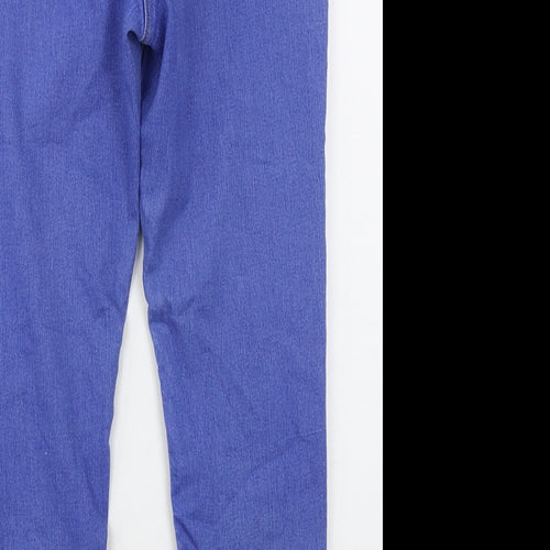 Bonmarché Womens Blue  Cotton Skinny Jeans Size 14 L25 in Regular Button