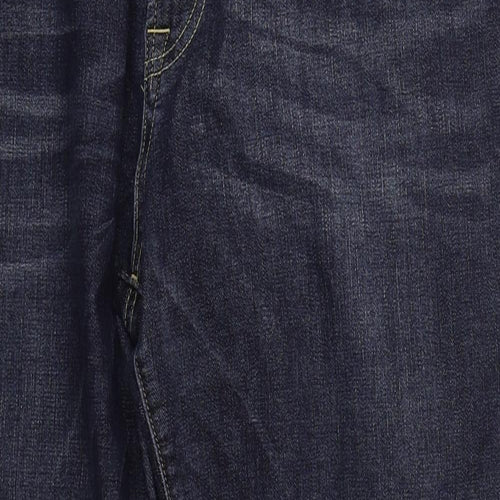 American Eagle Outfitters Mens Blue  Cotton Straight Jeans Size 36 L31 in Regular Button