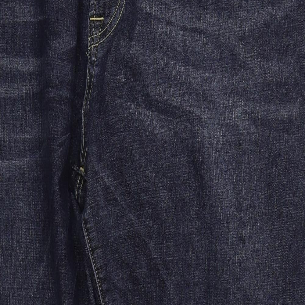 American Eagle Outfitters Mens Blue  Cotton Straight Jeans Size 36 L31 in Regular Button