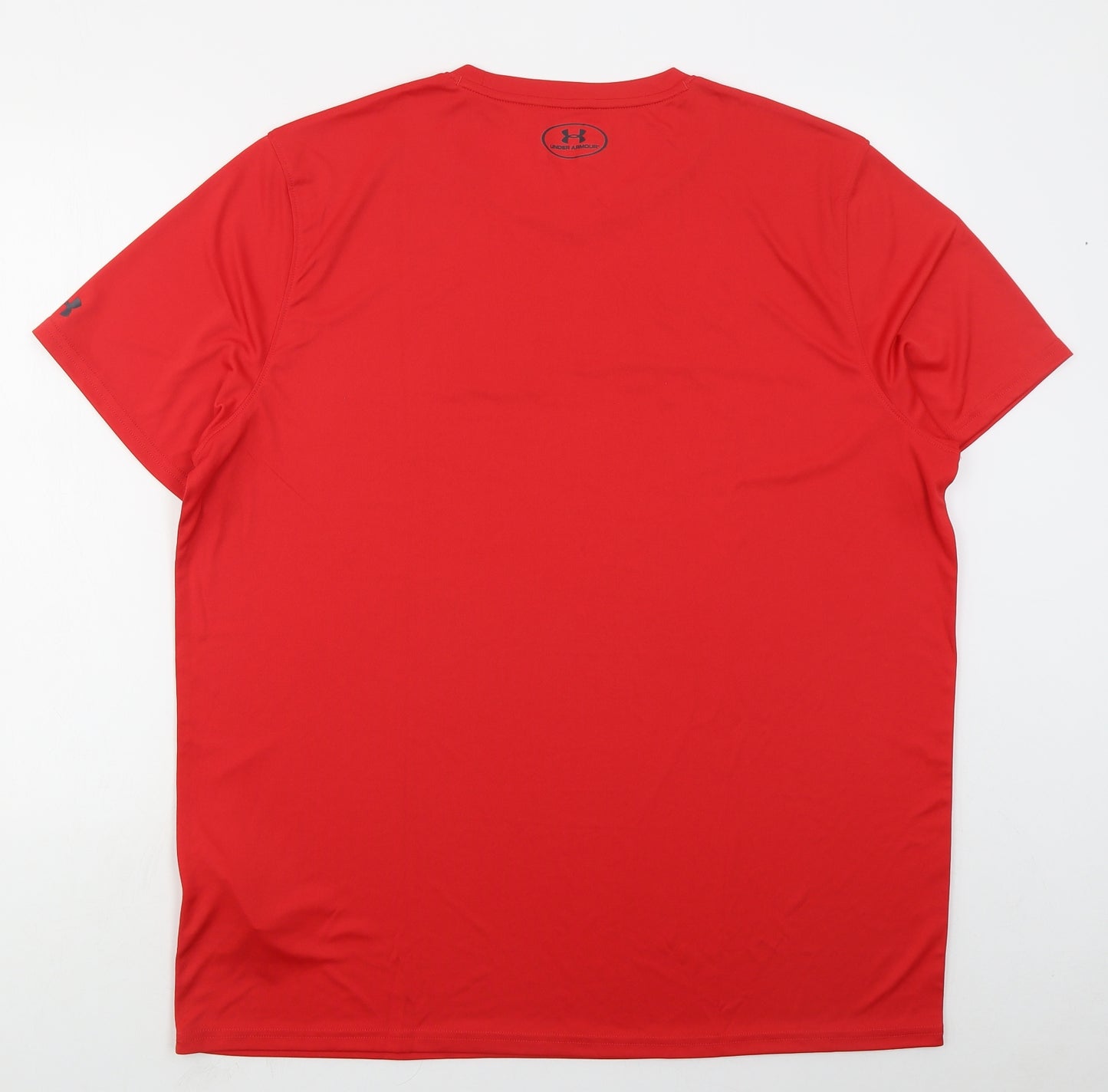 Under armour Mens Red  Polyester  T-Shirt Size 2XL Crew Neck