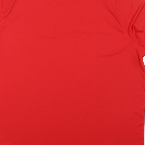 Under armour Mens Red  Polyester  T-Shirt Size 2XL Crew Neck