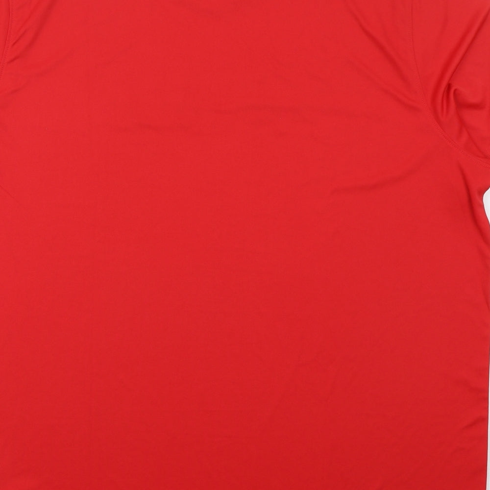 Under armour Mens Red  Polyester  T-Shirt Size 2XL Crew Neck