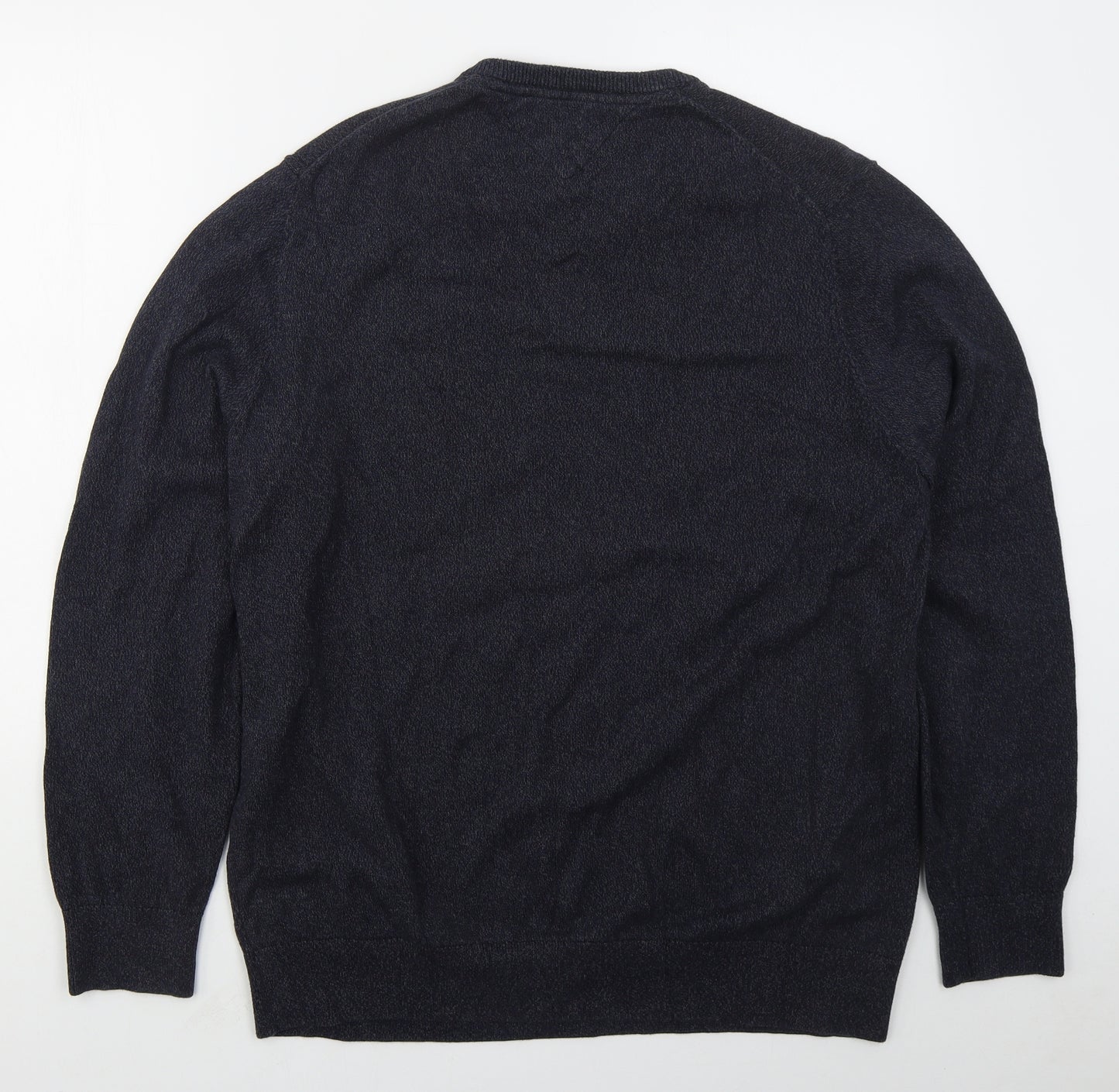 Tommy Hilfiger Mens Blue Crew Neck  Cotton Pullover Jumper Size 2XL