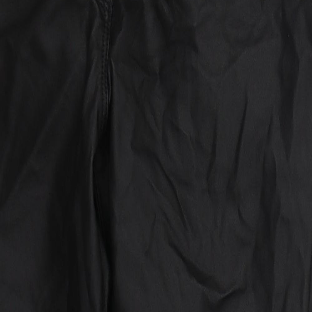 NEXT Womens Black  Viscose Trousers  Size 18 L27 in Regular Button