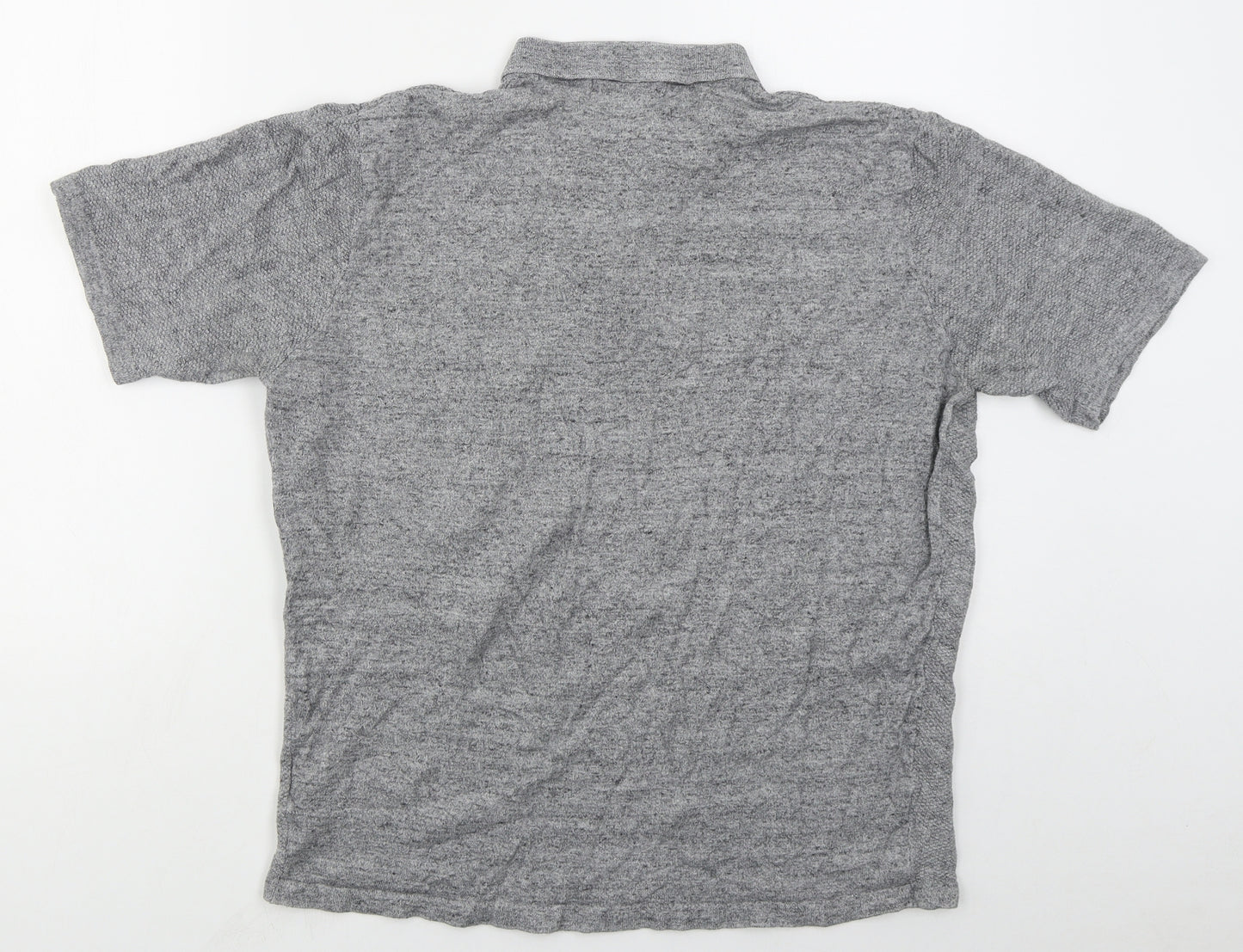 Primark Mens Grey  Cotton  Polo Size L Collared Pullover
