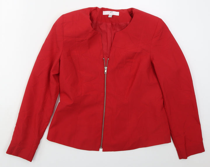 Julipa Womens Red Jacket Size 10 Zip