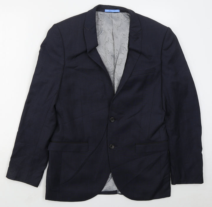 NEXT Mens Blue  Wool Jacket Suit Jacket Size 38