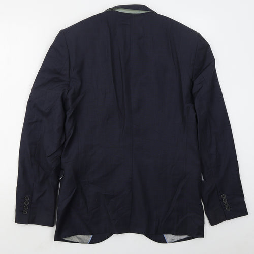 NEXT Mens Blue  Wool Jacket Suit Jacket Size 38