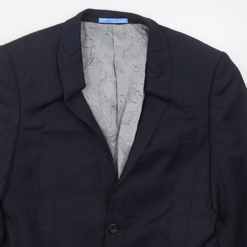 NEXT Mens Blue  Wool Jacket Suit Jacket Size 38