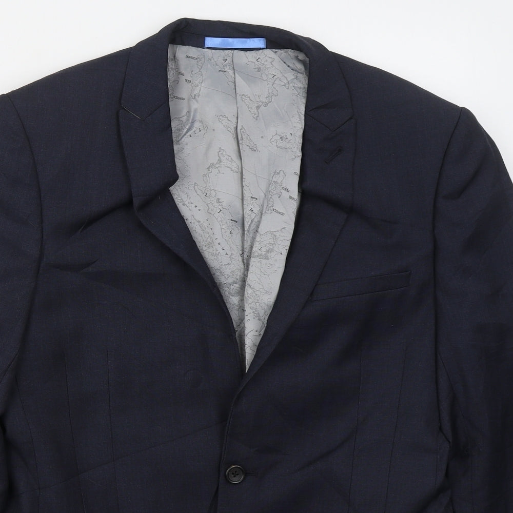 NEXT Mens Blue  Wool Jacket Suit Jacket Size 38