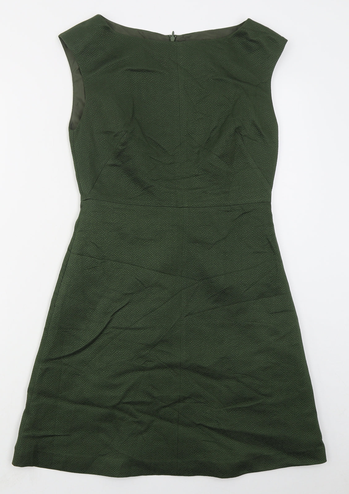 Caramelo Womens Green  Polyester A-Line  Size 10  Boat Neck Zip