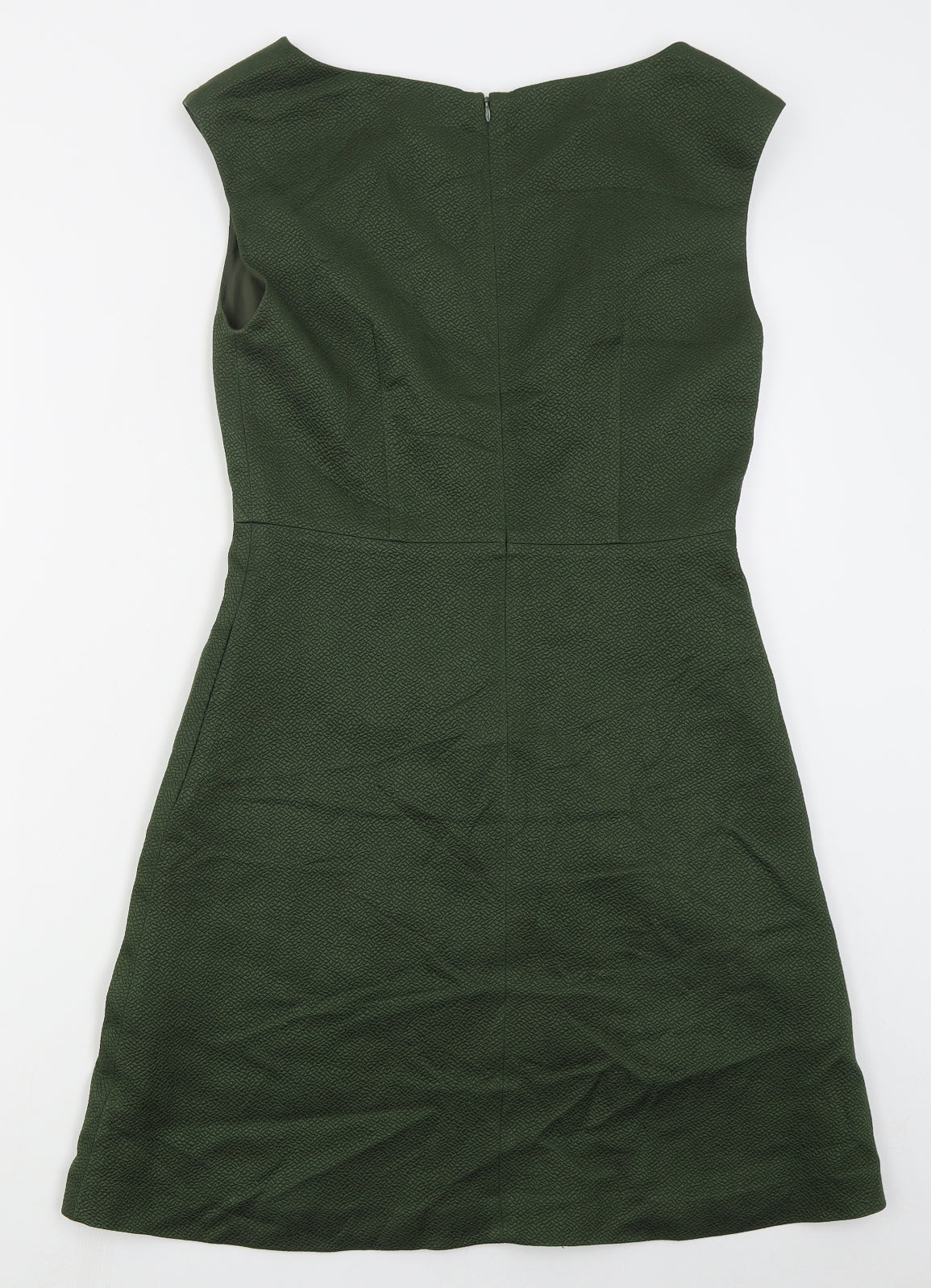 Caramelo Womens Green  Polyester A-Line  Size 10  Boat Neck Zip