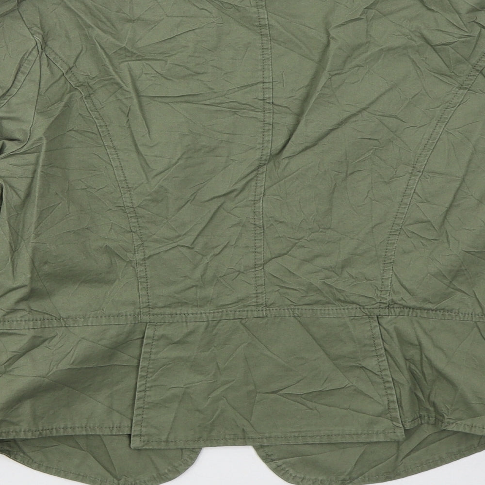 Be Beau Womens Green   Jacket  Size 16  Button
