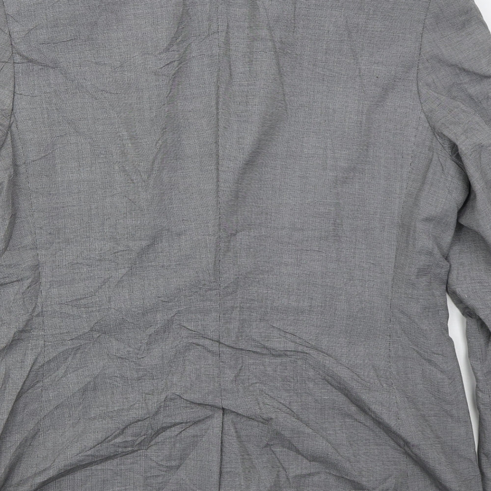Preworn Mens Grey  Polyester Jacket Suit Jacket Size 38