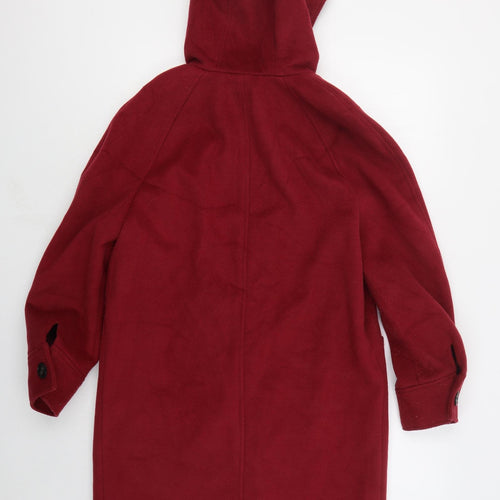 Marks and Spencer Womens Red   Pea Coat Coat Size 10  Button