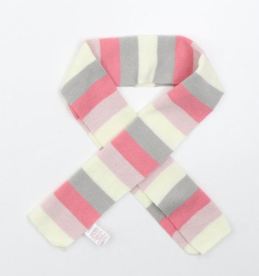 Peacocks Girls Pink Striped Acrylic Rectangle Scarf Scarves & Wraps One Size