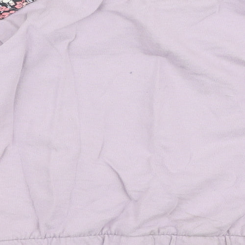 Laura Ashley Girls Purple Floral 100% Cotton Pullover Sweatshirt Size 4 Years  Pullover