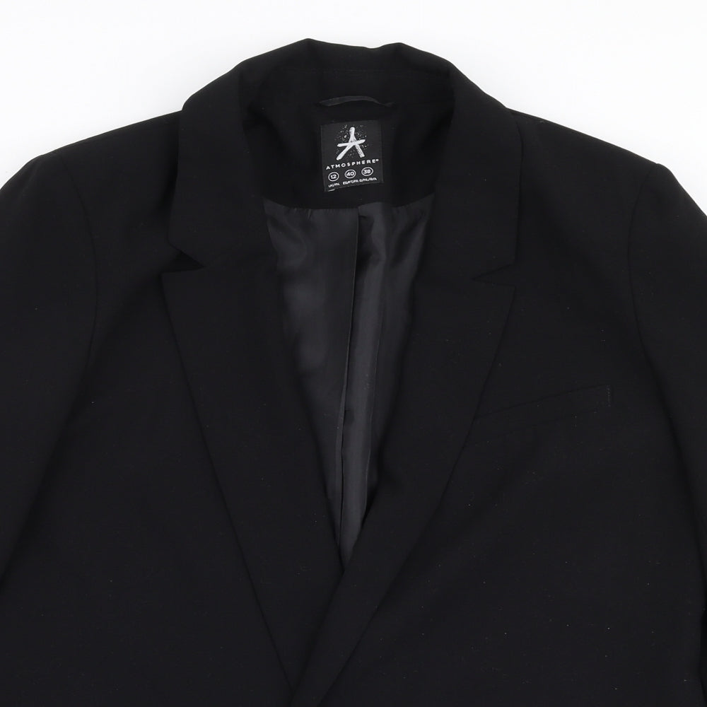 Atmosphere Womens Black   Jacket Blazer Size 12  Button