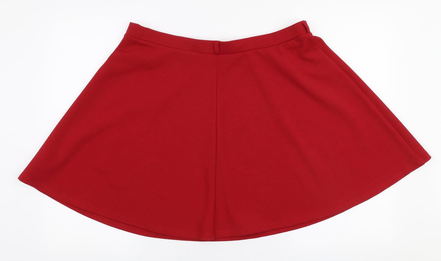 New Look Womens Red  Polyester Skater Skirt Size 18