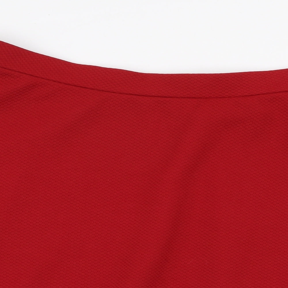 New Look Womens Red  Polyester Skater Skirt Size 18