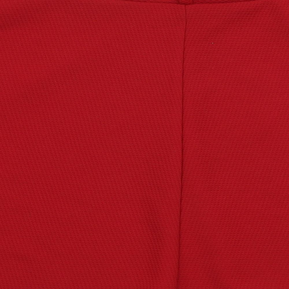 New Look Womens Red  Polyester Skater Skirt Size 18
