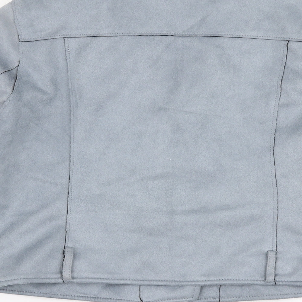 Atmosphere Womens Blue   Jacket  Size 14  Zip - Faux suede