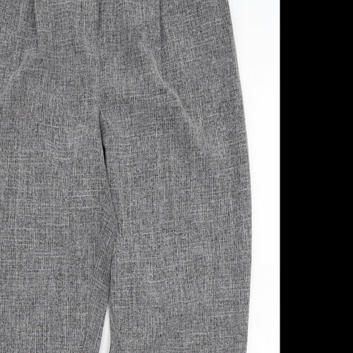 New Look Womens Grey  Polyester Trousers  Size 12 L26 in Slim Zip