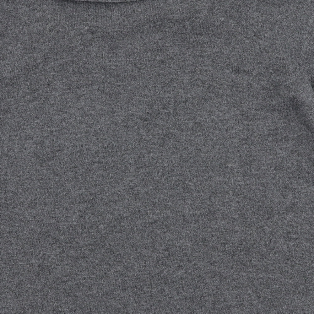 Precis Womens Grey Collared  Viscose Pullover Jumper Size M