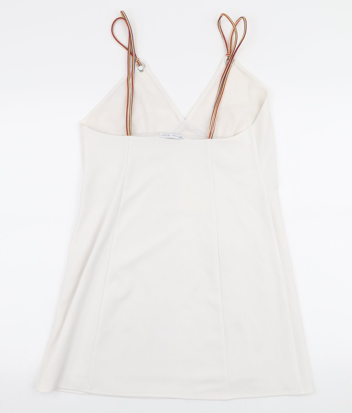 Zara Womens White  Polyester Bodycon  Size M  V-Neck Pullover
