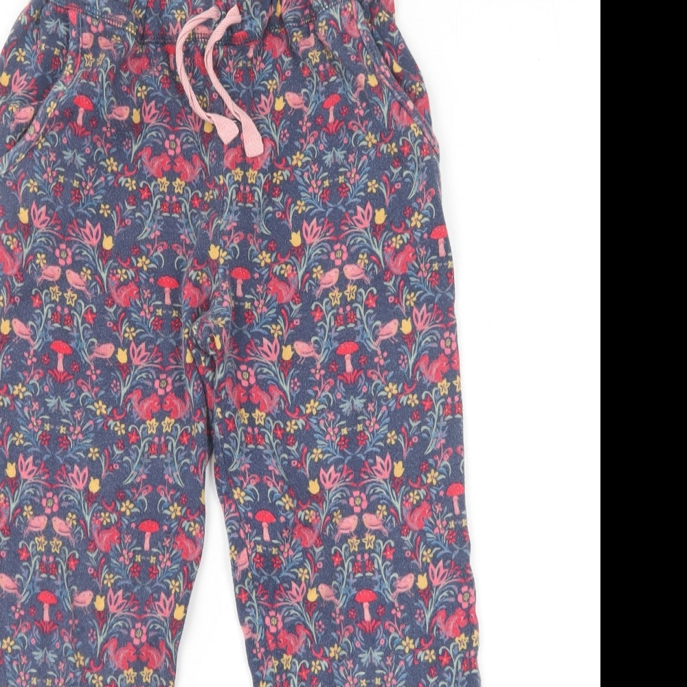 Fat Face Girls Multicoloured Geometric Cotton Jogger Trousers Size 8-9 Years