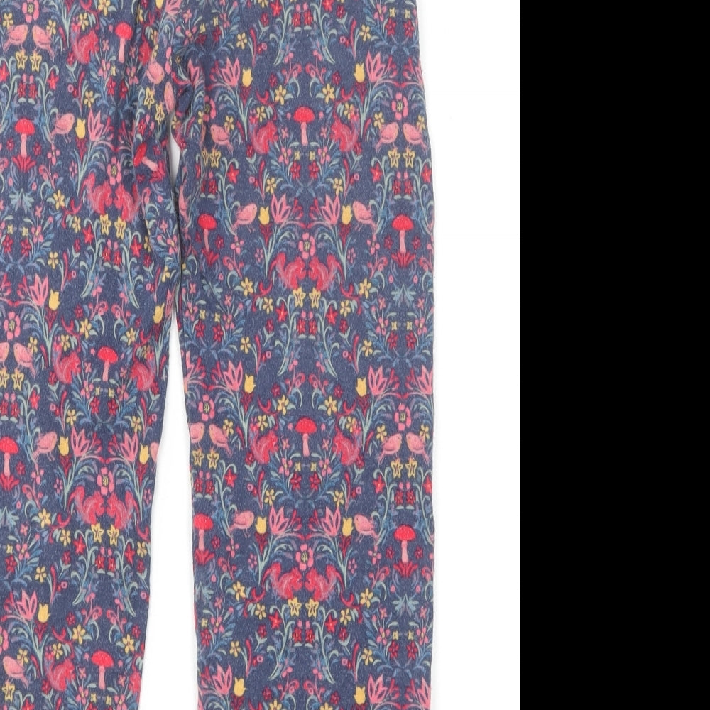 Fat Face Girls Multicoloured Geometric Cotton Jogger Trousers Size 8-9 Years