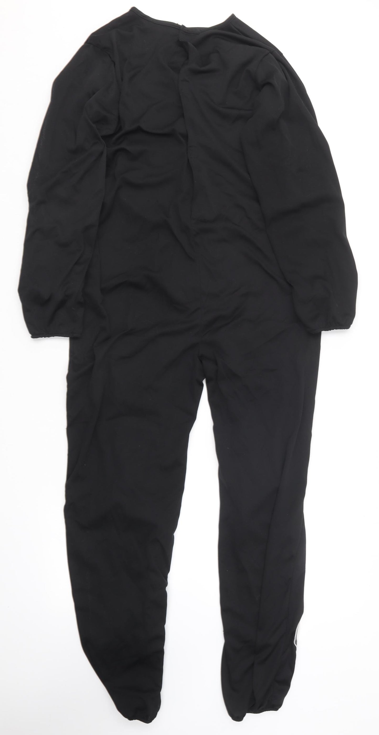 George Girls Black  Polyester Jumpsuit One-Piece Size 12-13 Years   - Skeleton Fancy Dress