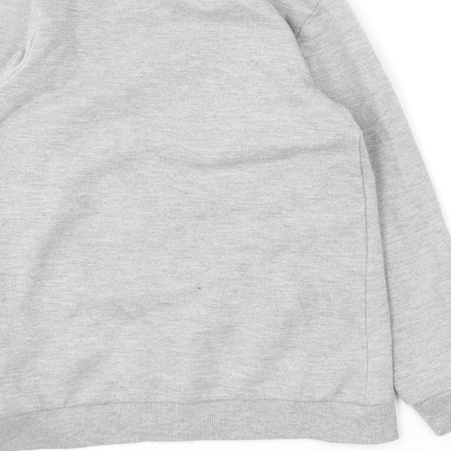 Primark Girls Grey Round Neck  Polyester Pullover Jumper Size 7-8 Years   - Unicorn