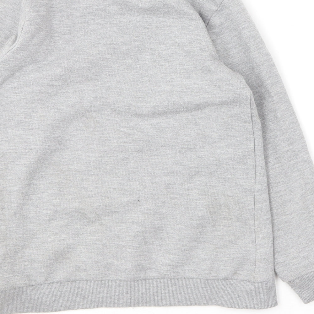 Primark Girls Grey Round Neck  Polyester Pullover Jumper Size 7-8 Years   - Unicorn