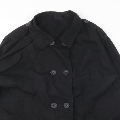 TG Womens Black   Trench Coat Coat Size 26