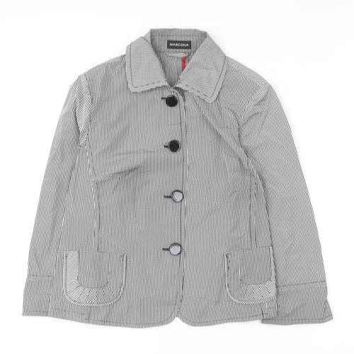 Marcona Womens Black Check  Jacket Coat Size 18