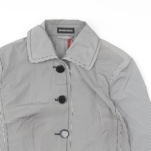 Marcona Womens Black Check  Jacket Coat Size 18