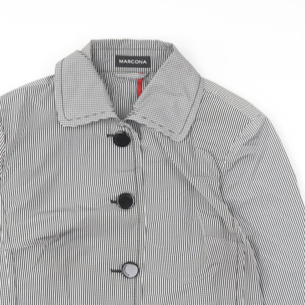 Marcona Womens Black Check  Jacket Coat Size 18