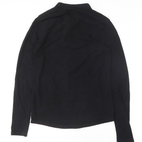 ASOS Mens Black  Cotton  Button-Up Size M Round Neck